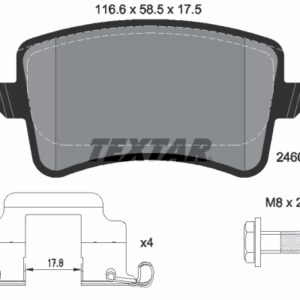 Plăcuțe de frână TEXTAR 2460602