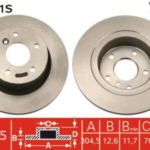 Disc frână TRW MOTO DF2791S