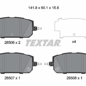 Plăcuțe de frână TEXTAR 2650601