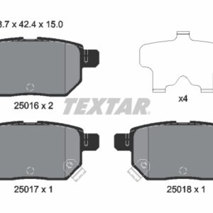 Plăcuțe de frână TEXTAR 2501601