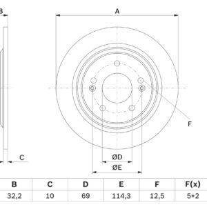 Disc frână BOSCH 0 986 479 G77