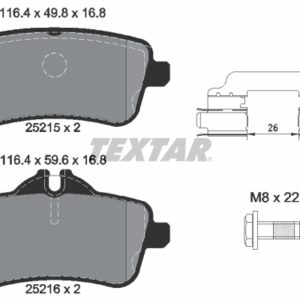 Plăcuțe de frână TEXTAR 2521509