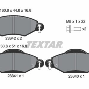Plăcuțe de frână TEXTAR 2334001