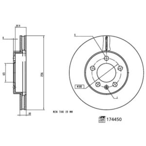 Disc frână FEBI FE174450