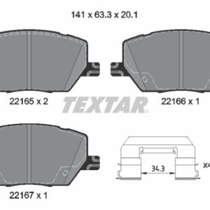 Plăcuțe de frână TEXTAR 2216503