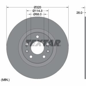 Disc frână TEXTAR 92195403