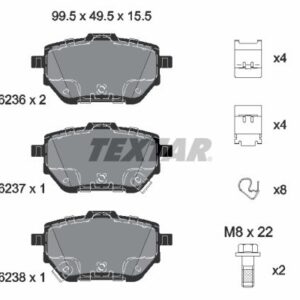 Plăcuțe de frână TEXTAR 2623601