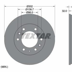 Disc frână TEXTAR 92253403