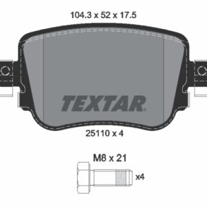 Plăcuțe de frână TEXTAR 2511001