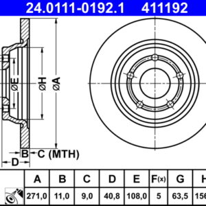 Disc frână ATE 24.0111-0192.1