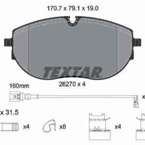 Plăcuțe de frână TEXTAR 2627001