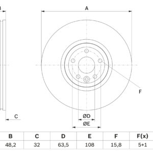 Disc frână BOSCH 0 986 479 G33