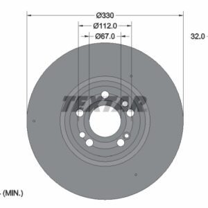 Disc frână TEXTAR 92307105