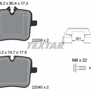 Plăcuțe de frână TEXTAR 2203901