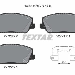 Plăcuțe de frână TEXTAR 2272001