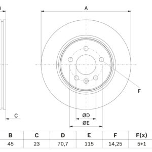 Disc frână BOSCH 0 986 479 F85