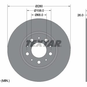 Disc frână TEXTAR 92066703