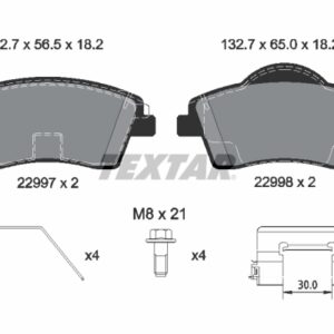 Plăcuțe de frână TEXTAR 2299701