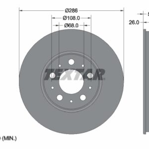 Disc frână TEXTAR 92100503
