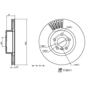 Disc frână FEBI FE173011