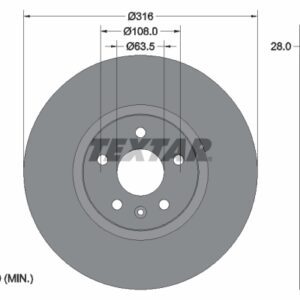 Disc frână TEXTAR 92162305