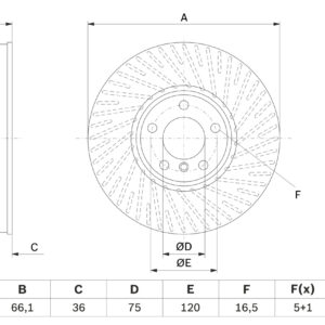 Disc frână BOSCH 0 986 479 E18
