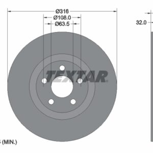 Disc frână TEXTAR 92293605