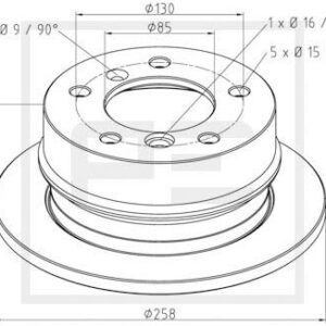 Disc frână PETERS 016.290-00
