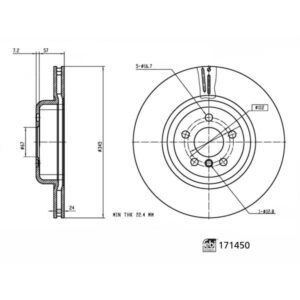 Disc frână FEBI FE171450