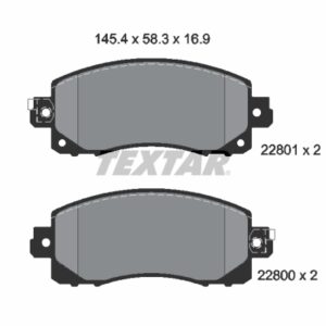 Plăcuțe de frână TEXTAR 2280001