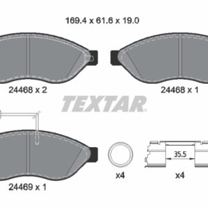 Plăcuțe de frână TEXTAR 2446807