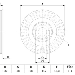 Disc frână BOSCH 0 986 479 E41