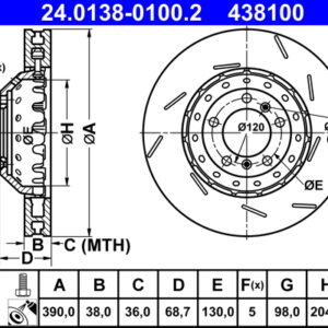 Disc frână ATE 24.0138-0100.2