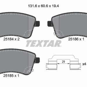 Plăcuțe de frână TEXTAR 2518401
