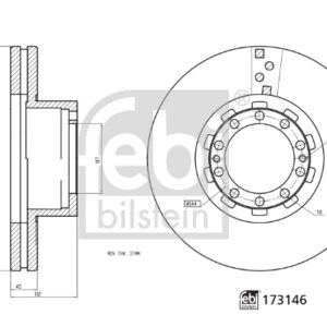 Disc frână FEBI FE173146