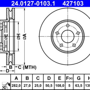 Disc frână ATE 24.0127-0103.1