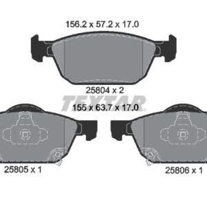 Plăcuțe de frână TEXTAR 2580401