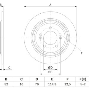 Disc frână BOSCH 0 986 479 H01