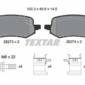Plăcuțe de frână TEXTAR 2627301