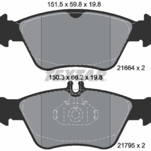 Plăcuțe de frână TEXTAR 2166404
