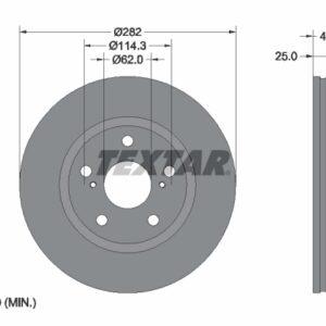 Disc frână TEXTAR 92341103