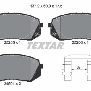 Plăcuțe de frână TEXTAR 2520501