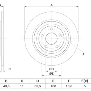 Disc frână BOSCH 0 986 479 F79