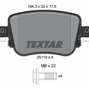 Plăcuțe de frână TEXTAR 2511003