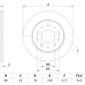 Disc frână BOSCH 0 986 479 E02