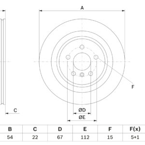 Disc frână BOSCH 0 986 479 E97