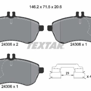 Plăcuțe de frână TEXTAR 2430602