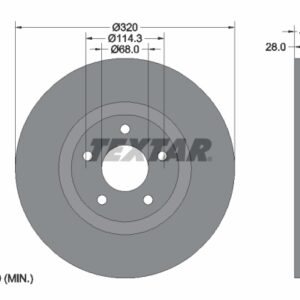 Disc frână TEXTAR 92222003