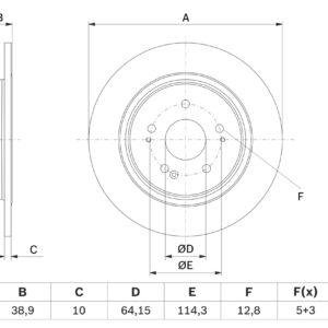 Disc frână BOSCH 0 986 479 G18