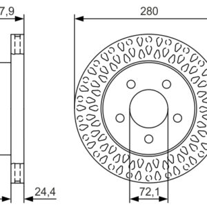 Disc frână BOSCH 0 986 479 U00